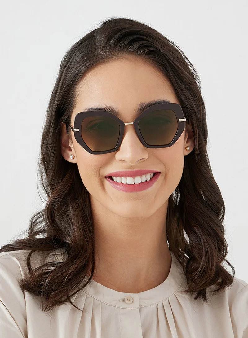 30Sundays Shook,Women Sunglasses, Cat Eye Sunglasses, UV Protection: UV400 (Brown,Brown)