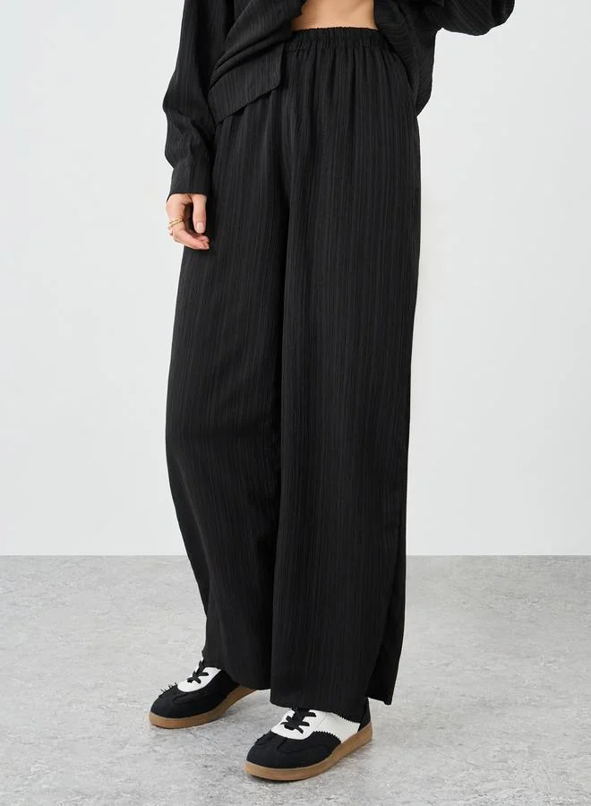 Take Two Take Two Textured Button Up Shirt and Pants Co-Ords