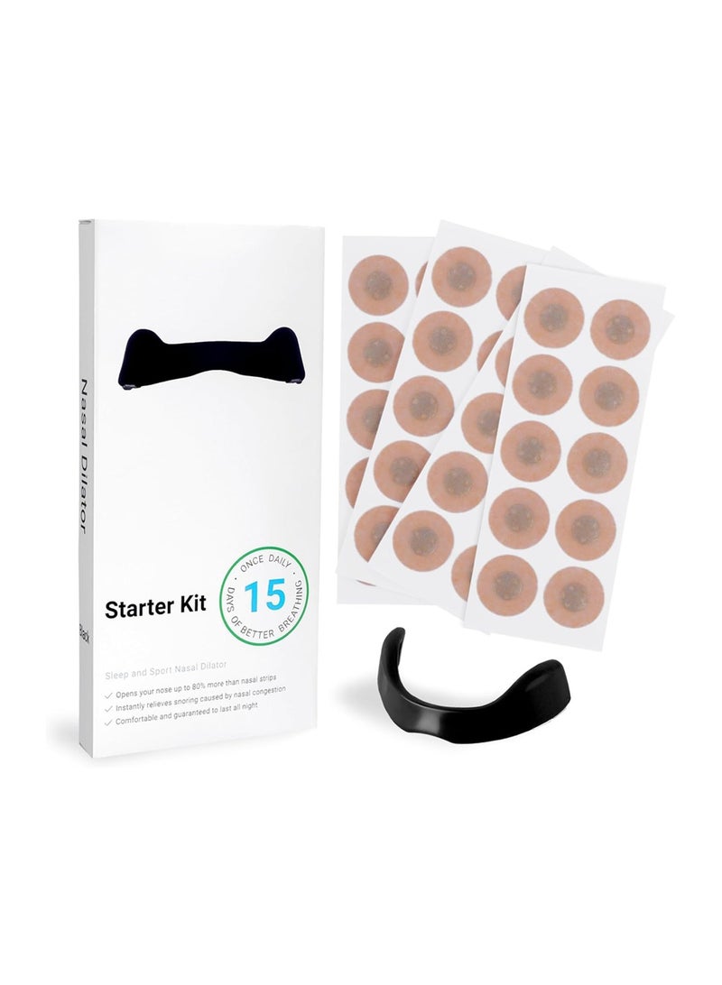 Breathing Nasal Strips Set for Sleep and Sport (Starter Kit)- Magnetic Relief Breathing Nasal Strip Kit - Boost Oxygen Intake, Reduce Snoring, Improve Sleep Quality - Image 1