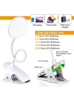 Arabest Eye Protect LED Reading Light With Flexible Neck Multicolour  - Image 5