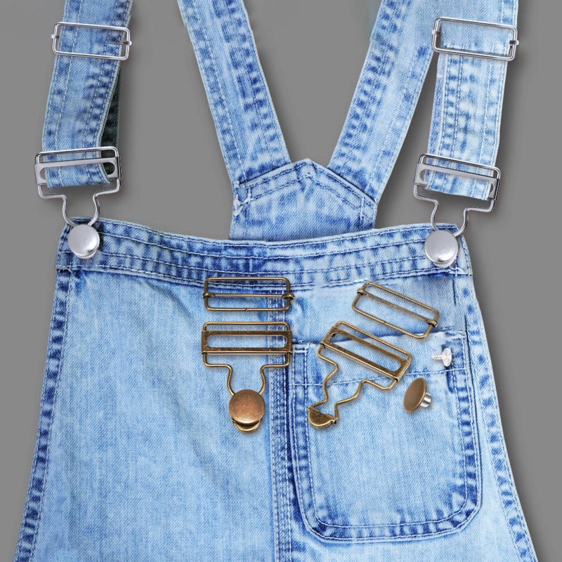 8 Sets Overalls Buckles Suspender Clips Replacement Metal Overall Buckles Clothing Accessories - Image 5