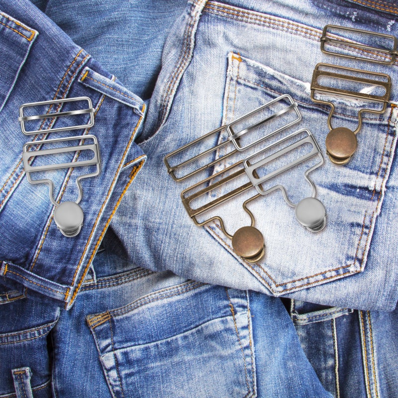 8 Sets Overalls Buckles Suspender Clips Replacement Metal Overall Buckles Clothing Accessories - Image 4