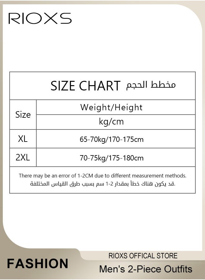 RIOXS Men's 2-Piece Outfits with Striped Shirt and Shorts, Fashionable Summer Outfit, Comfortable Drawstring Shorts and Button-down Shirt Sets, Ideal for Everyday Wear  - Image 4