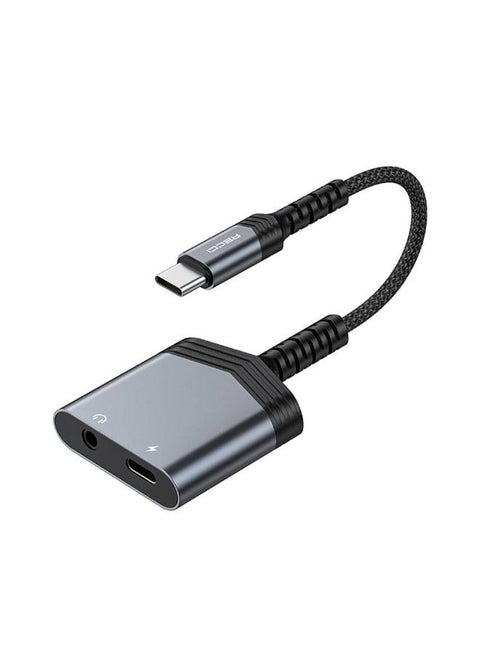 Recci RDS-A19 Type-C PD 2in1 Charging and Audio Adapter