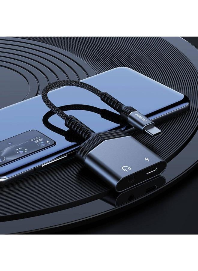 Recci - Recci RDS-A19 Type-C PD 2in1 Charging and Audio Adapter - Image 1