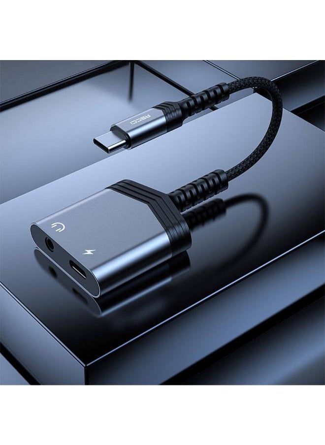 Recci - Recci RDS-A19 Type-C PD 2in1 Charging and Audio Adapter - Image 1