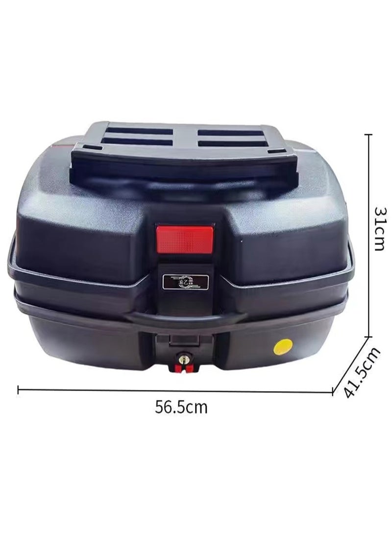 Motorcycle Rear Trunk Box, Large Waterproof Storage Bag with 2 Keys - Image 2