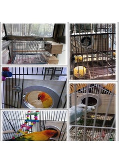 Hamiledyi 2Pcs Parakeet Nesting Box Bird House Bird Nest Wood Breeding Box Parrot Mating Box For Parrot Lovebirds Cockatiel Conure Cockatoo Budgie Finch Canary  - Image 2