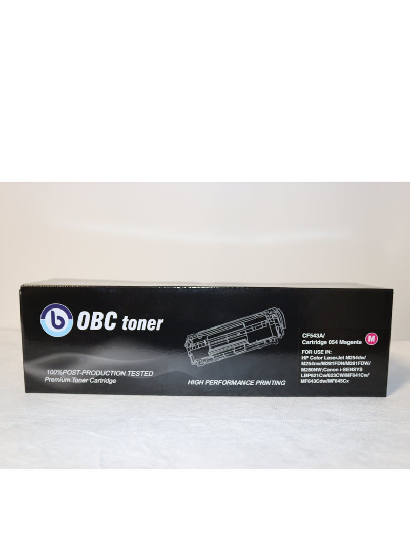 او بي سي خرطوشة حبر OBC متوافقة مع HP 203A و Canon 054 - أرجواني قدره طباعه حتى 1300 صفحة - Image 1