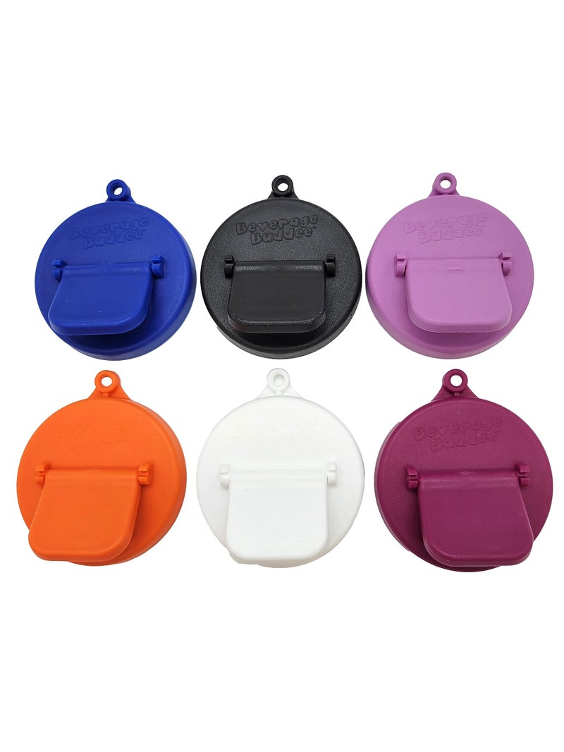 Beverage Buddee Can Cover - Can Cover For Standard Size Soda/Beer/Energy Drink Cans - Made In The USA - BPA-PCB Free - Assort Colors - 6 pack (Plain) - Image 1