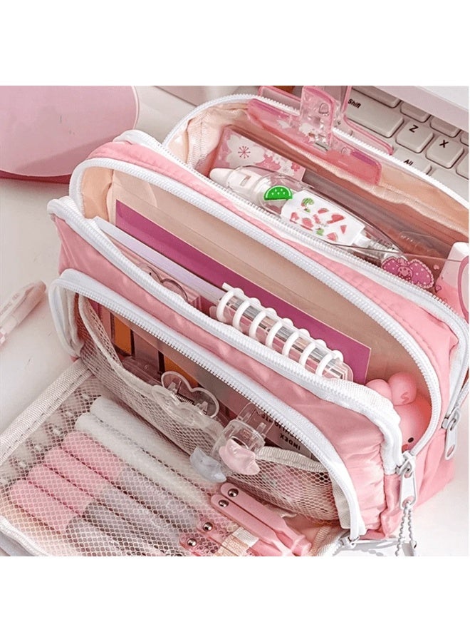 School Pencil Bag in Pink - Image 2