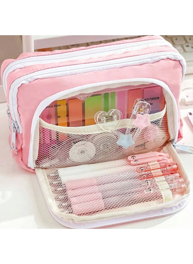 School Pencil Bag in Pink - Image 1