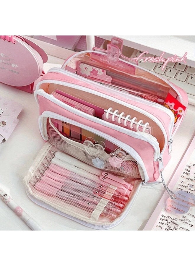 School Pencil Bag in Pink - Image 5