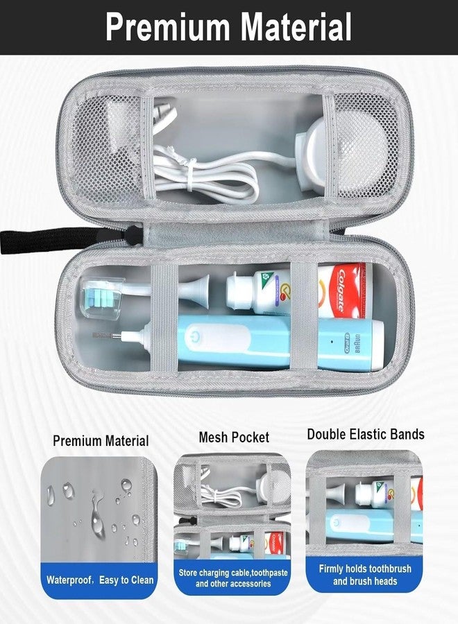 Careflection Toothbrush Travel Case for Oral-B Pro 1000 5000 7500 7000 6000 9600 / Philips for Sonicare for ProtectiveClean 4100 6100 5100 6500 7500 (CASE ONLY!) Portable Protective Container Pink - Image 3