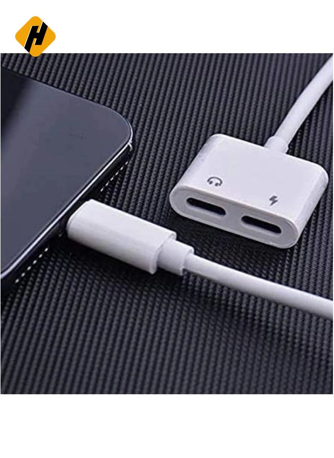 2 in 1 Earphone Jack Aux Audio Charger Double Dongle Adapter Cable for iPhone 7/7 Plus/8/8Plus/X/XS