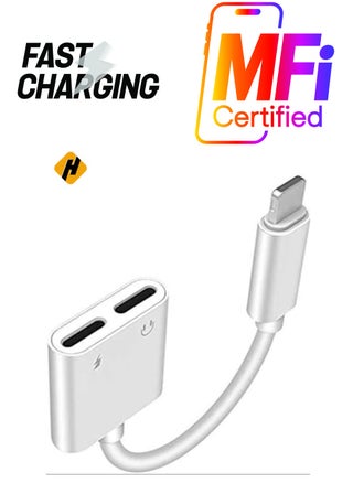 2 in 1 Earphone Jack Aux Audio Charger Double Dongle Adapter Cable for iPhone 7/7 Plus/8/8Plus/X/XS - pzsku/Z6CB402F7EF5B8E6F85E1Z/45/_/1738266728/20c1149d-f6cf-4305-ba48-30a9ce34d42d