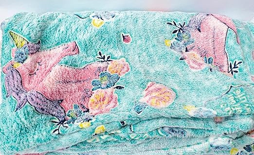 TEMSON Blankets for Kids – Glow in The Dark Blanket, Unicorn Print, Light Weight Soft Cozy All Weather Blankets for Toddlers Baby Boys & Girls - Image 5