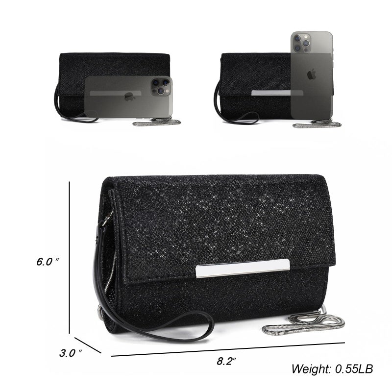 AFKOMST AFKOMST Small Clutch Purses for Women Formal Crossbody Evening Bag and Wristlet Handbags with Chain Strap  - Image 5