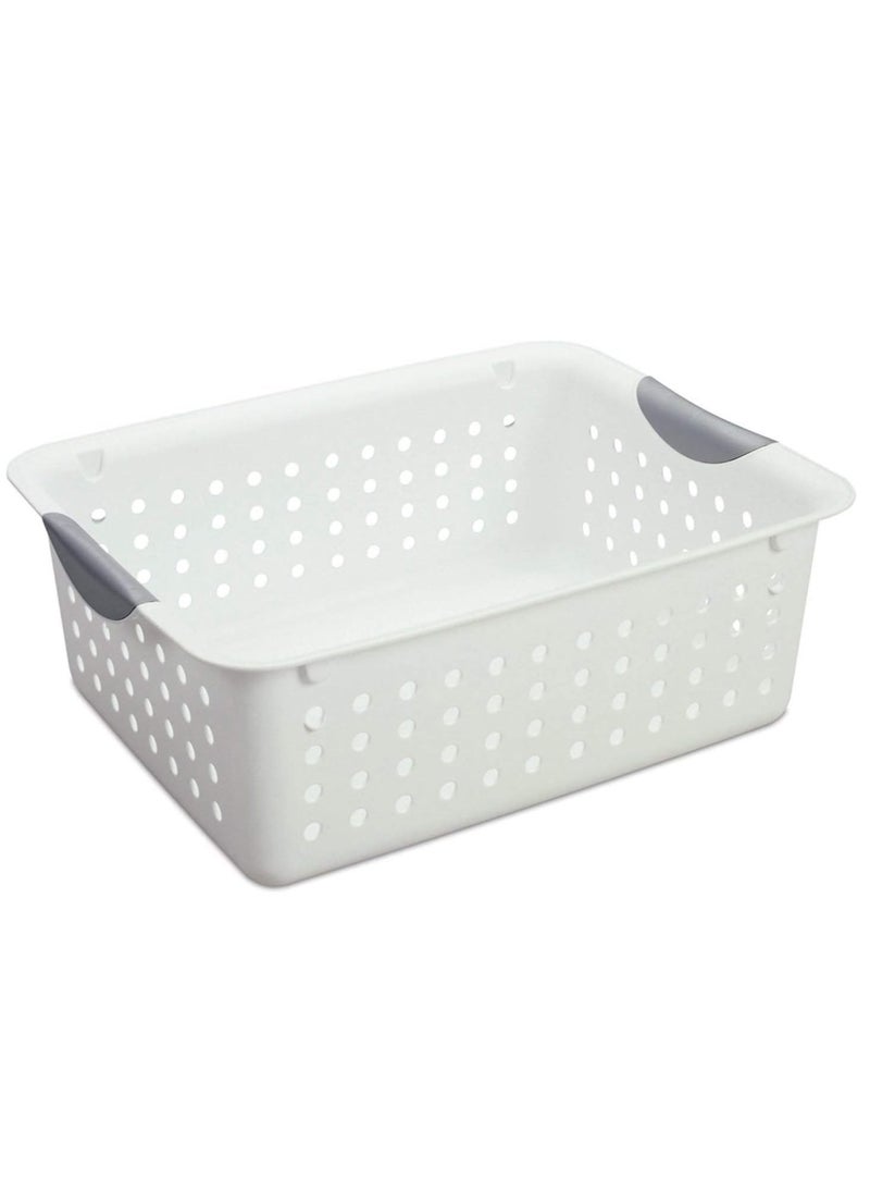 Sterilite Sterilite Medium Ultra Basket Plastic Storage Bin Organizer - White  - Image 4