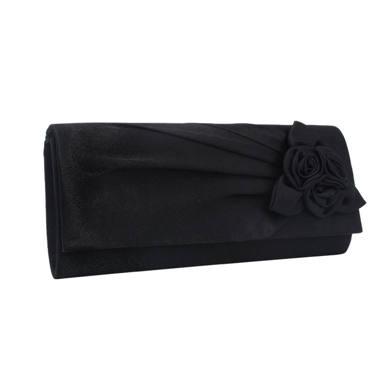 Korean Style Fashion Pleated Rose Evening Gift Bag Elegant Bride Bag Clutch Bag - Image 3