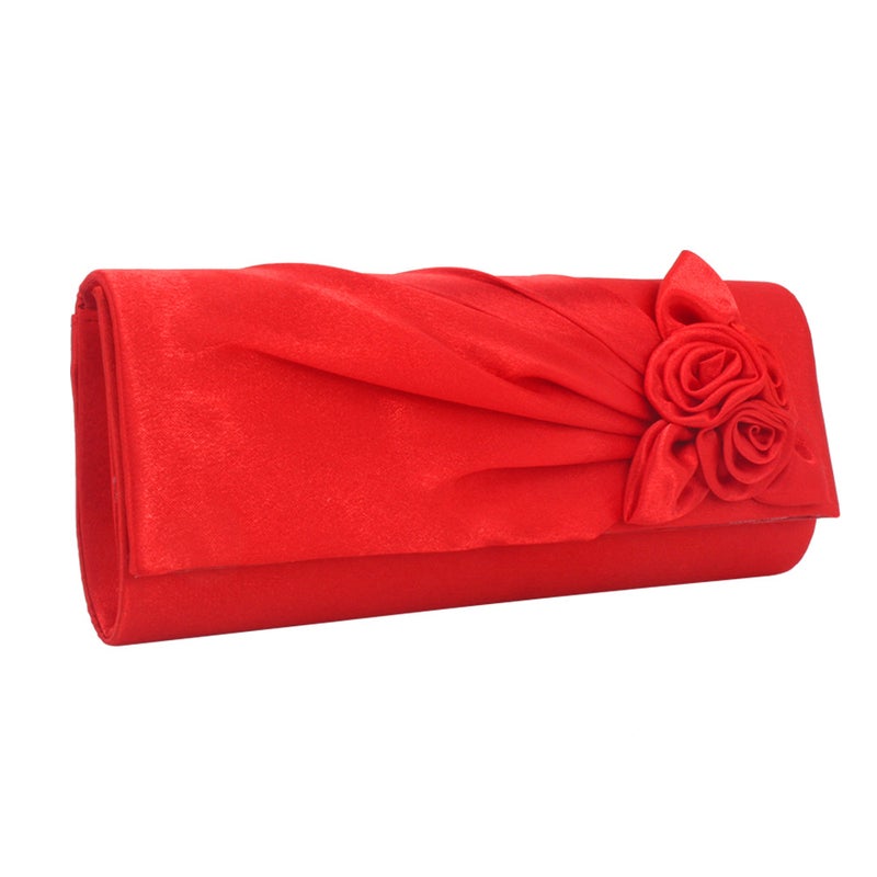 Korean Style Fashion Pleated Rose Evening Gift Bag Elegant Bride Bag Clutch Bag - Image 2