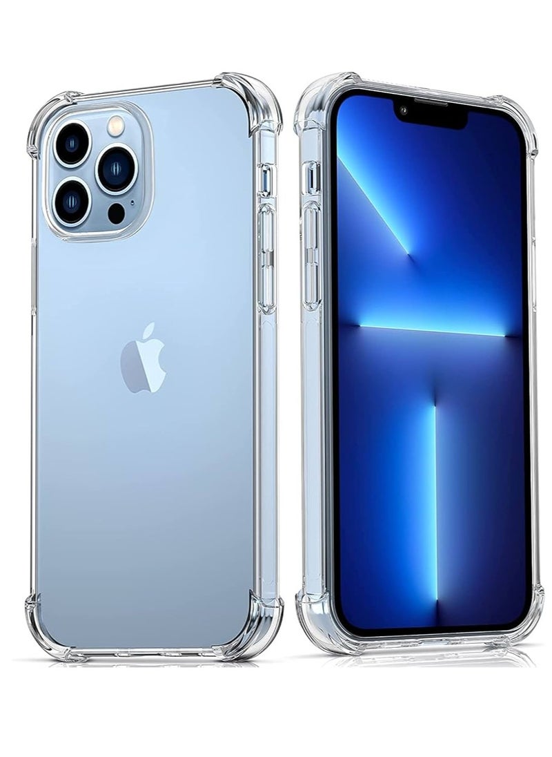 Clear Case Compatible with iPhone 13 Pro Max Case, Crystal-Clear Shockproof Thin