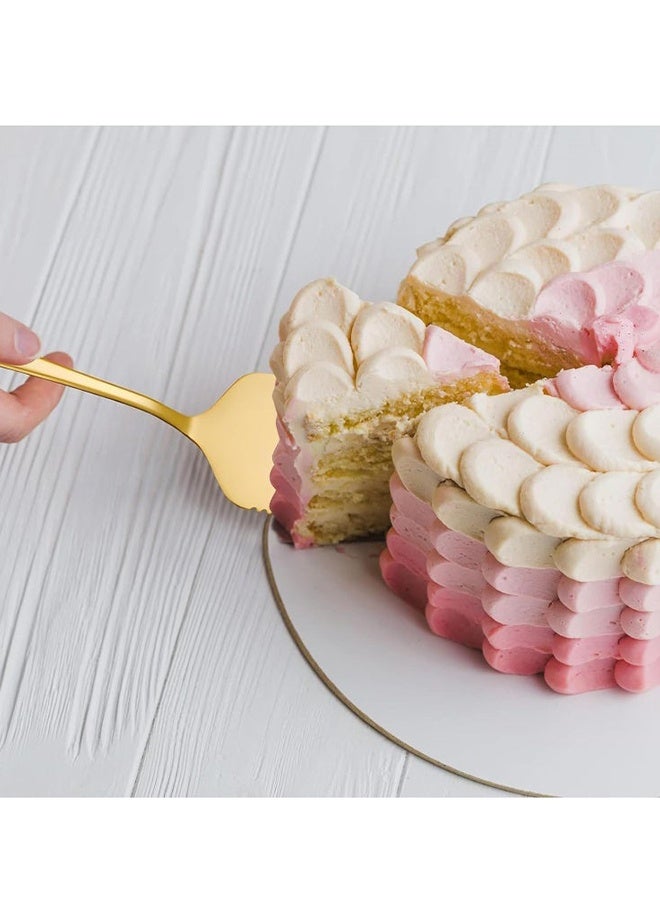 جيفت طقم تقديم الكيك، طقم سكاكين وتقديم كيك الزفاف، أدوات تقطيع الكيك من الفولاذ المقاوم للصدأ، قطاعة كيك مسننة، سكين تقديم حلويات احترافية لفطيرة الجبن والبيتزا. - Image 5