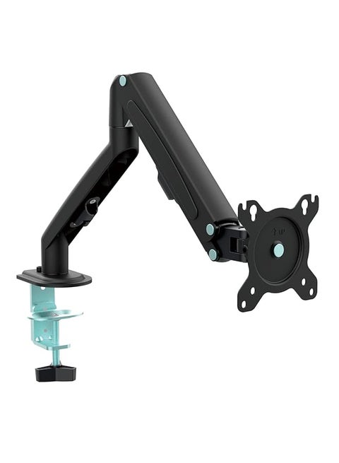 Single Monitor Mount Stand Articulating Gas Spring Monitor Arm Adjustable Monitor Stand Monitor Desk Mount With Clamp And Grommet Base Fits 17 To 27 Inch Lcd Computer Monitors