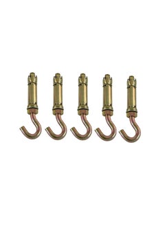 High Strength Metal Sleeve Shield Closed Hook/Eye Hook | Open Hook Anchor Bolt Pack of 5 (OPEN HOOK, 12 MM)