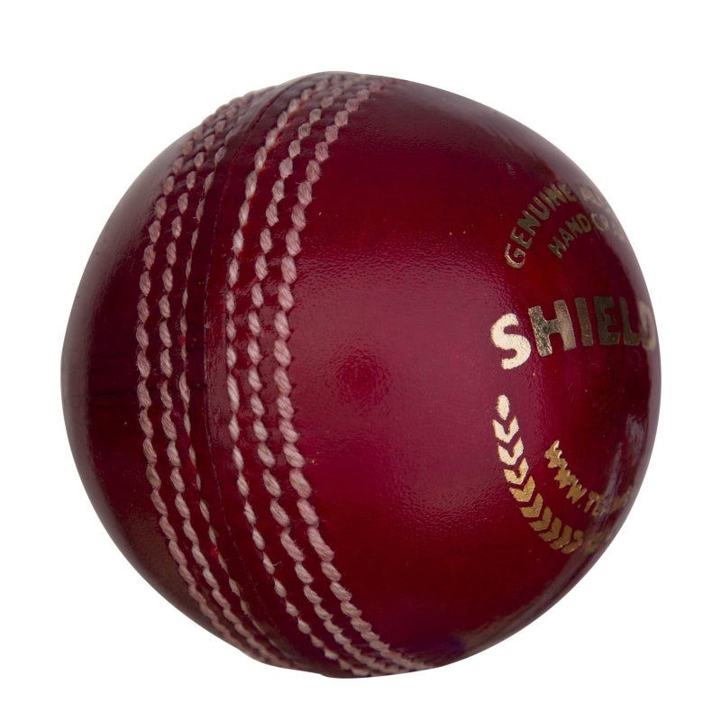 SG Shield 30 Red Cricket Leather Ball - Image 3