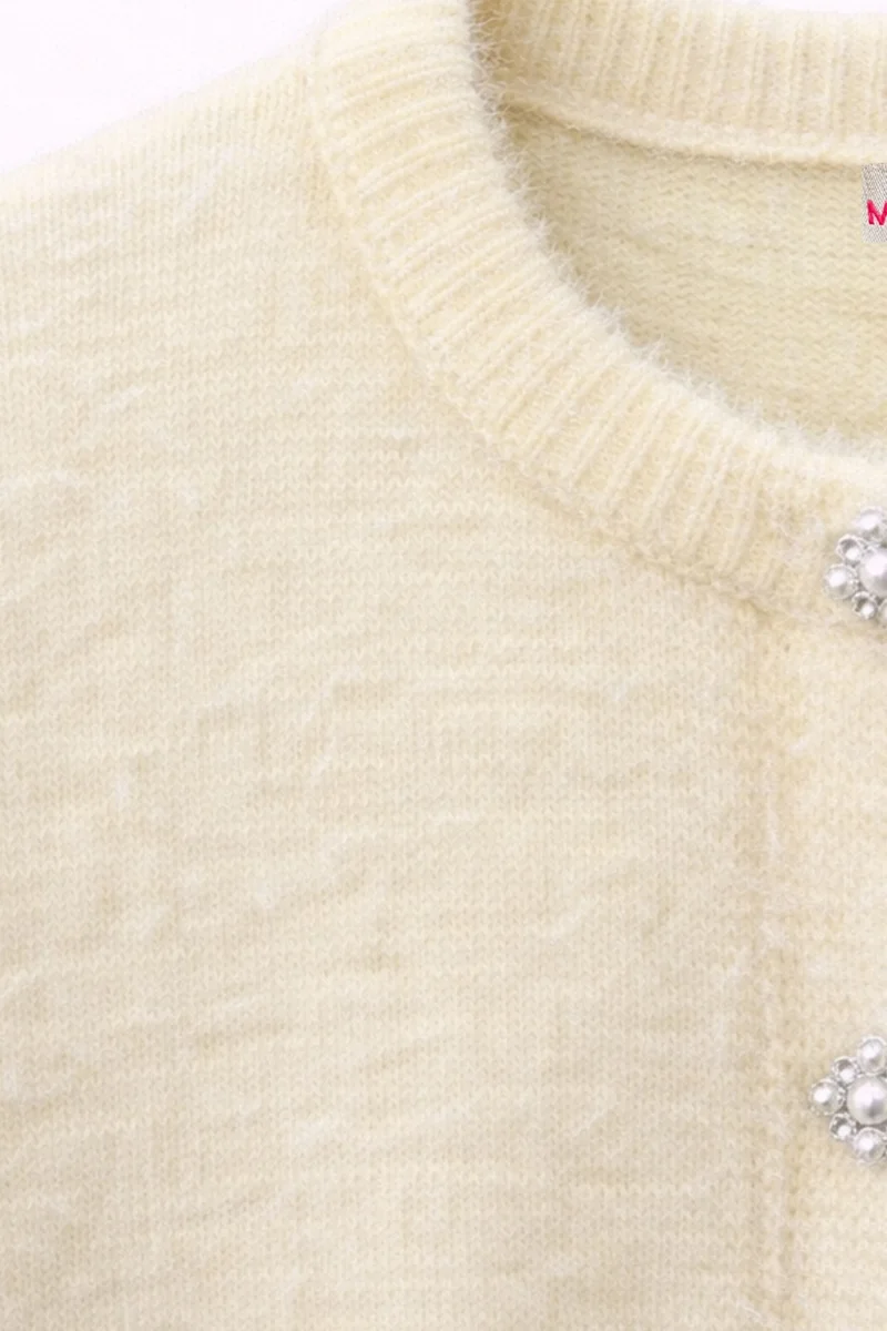 ميكسراي Mixray Oversized Jacquard Button Cardigan