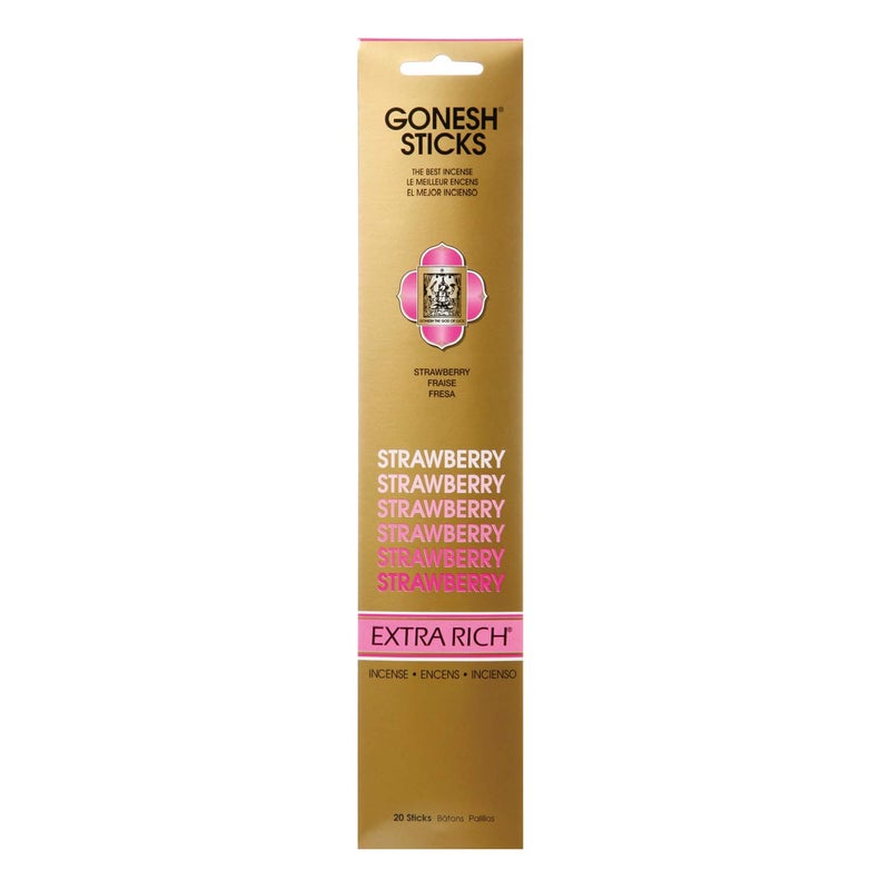 Gonesh Collection StrawberryExtra Rich Incense GoldGOXRST