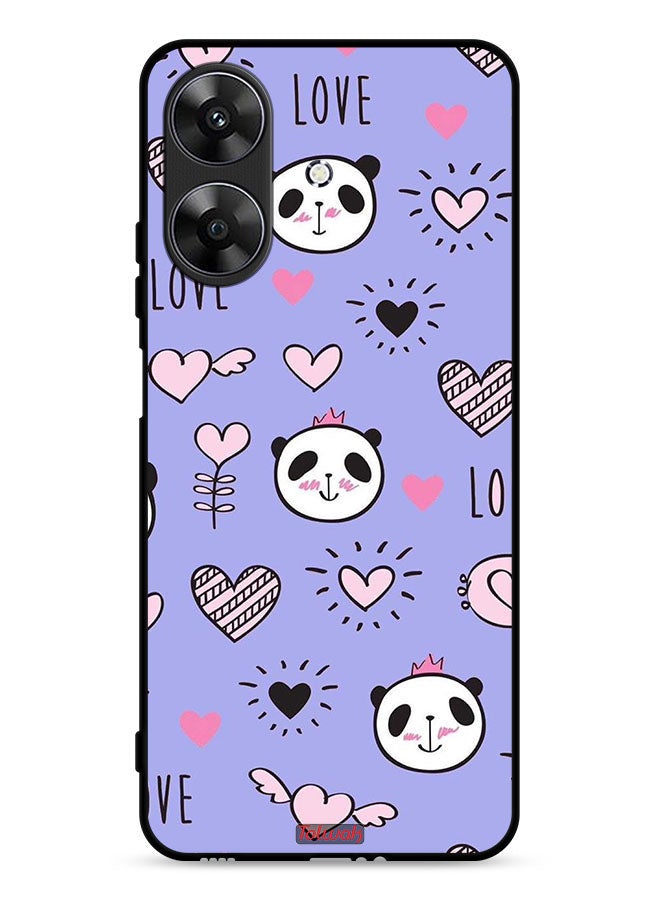 Tolwak Realme Note 60 4G Protective Case Cover Love And Panda Doodle - Image 1