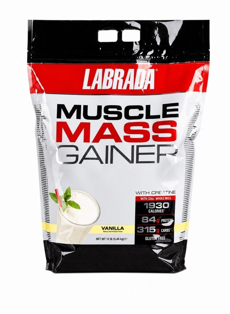 Labrada Muscle Mass Gainer Vanilla 12lb - Image 1