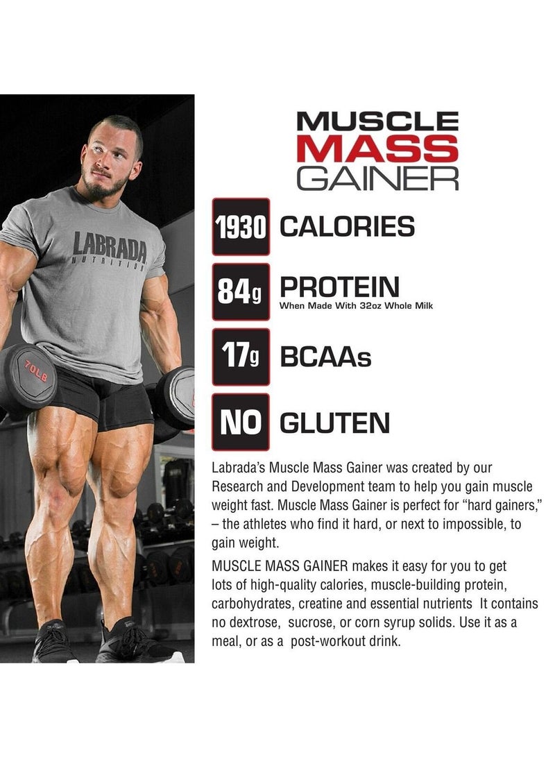 Labrada Muscle Mass Gainer Vanilla 12lb - Image 2
