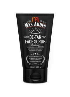 Man Arden De Tan Brightening Face Scrub 100Ml - De-Tans & Exfoliates Skin - With Vitamin C  - Image 1