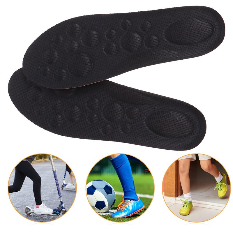 Shock Absorbing Massage Insoles 2 Pairs Arch Support Breathable Foot Pads For Boys Size 28 32 - Image 5