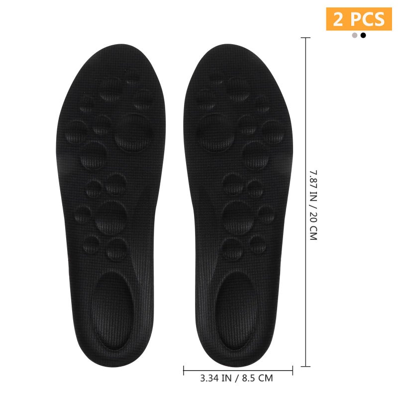Shock Absorbing Massage Insoles 2 Pairs Arch Support Breathable Foot Pads For Boys Size 28 32 - Image 3