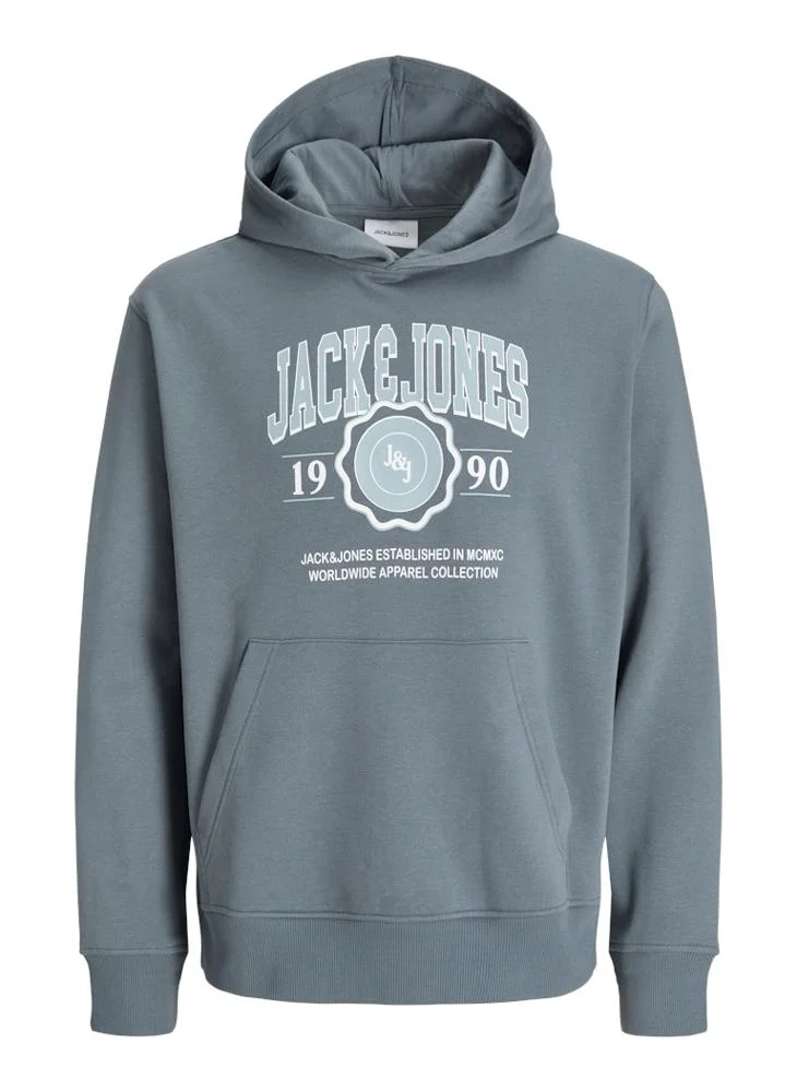 JACK & JONES Logo Regular Fit Pullover Hoodie