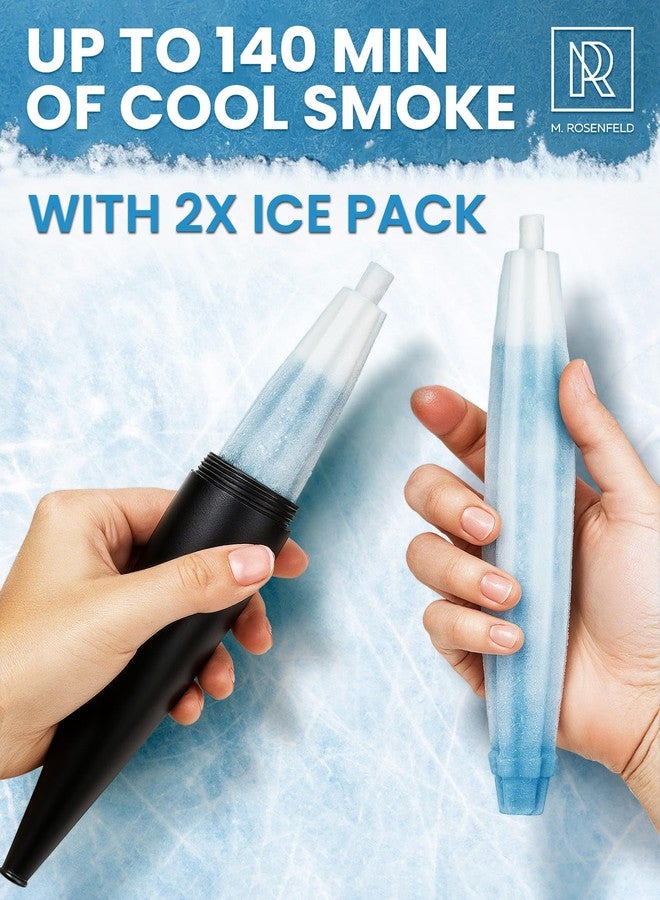 M. ROSENFELD Premium Ice Pipe Hookah - ICE Bazooka inc 2 Reinforced Cooling Packs & Soft Grip - Improved Hose Hookah Mouth Tips - Hookah Mouthpiece Accessory Set Cooling pad - Ice Hookah Hoses - Image 4