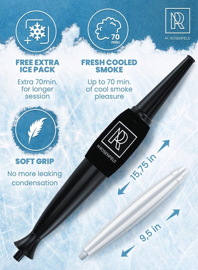 M. ROSENFELD Premium Ice Pipe Hookah - ICE Bazooka inc 2 Reinforced Cooling Packs & Soft Grip - Improved Hose Hookah Mouth Tips - Hookah Mouthpiece Accessory Set Cooling pad - Ice Hookah Hoses - Image 3