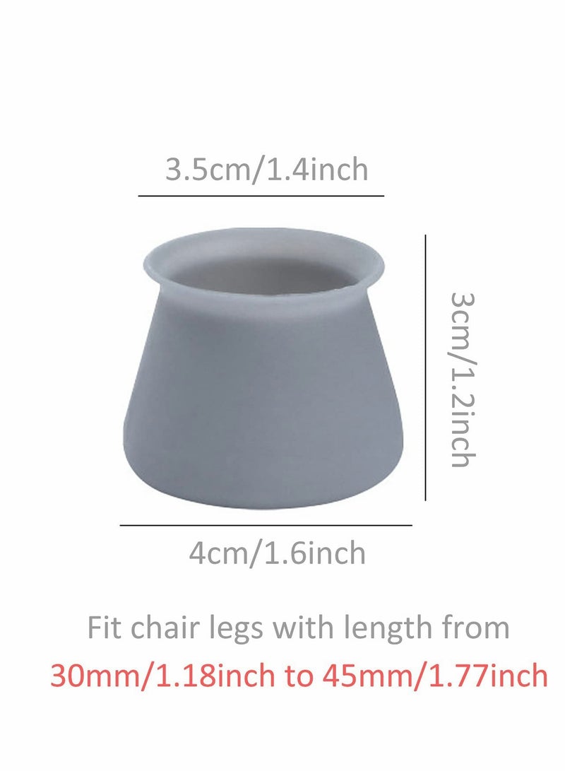غطاء حماية من السيليكون للأثاث، 4 قطع أغطية أرجل الكراسي من السيليكون، واقي الأرضيات المستدير لأرجل الطاولات والأثاث - Image 2