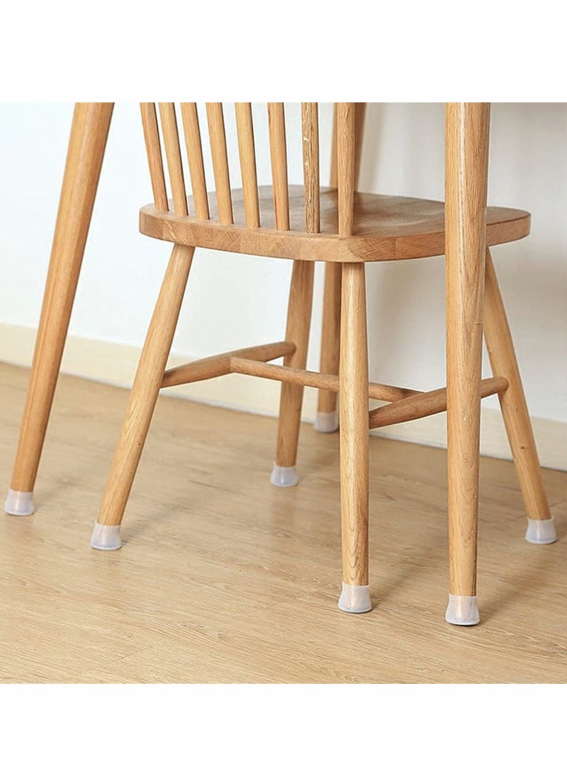 غطاء حماية من السيليكون للأثاث، 4 قطع أغطية أرجل الكراسي من السيليكون، واقي الأرضيات المستدير لأرجل الطاولات والأثاث - Image 3