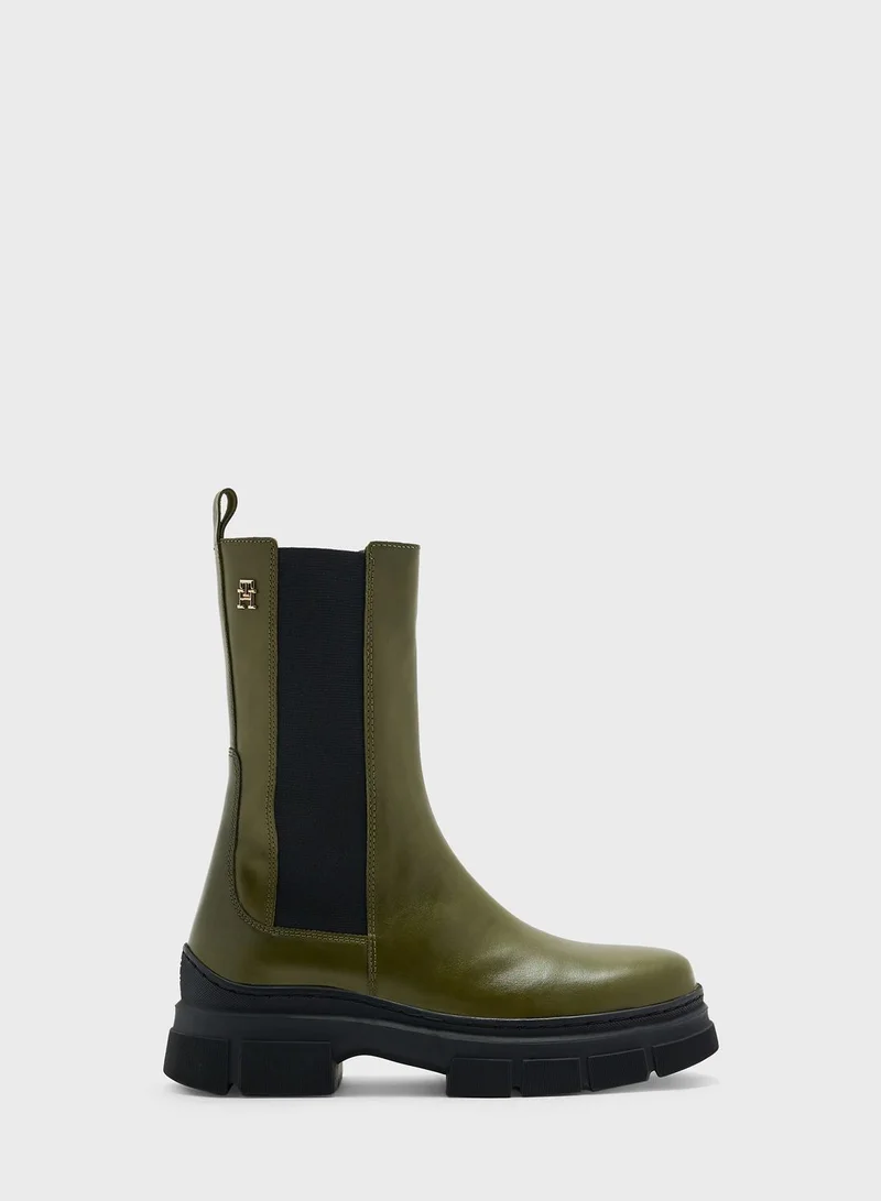 TOMMY HILFIGER Essential Leather Chelsea Ankle Boots