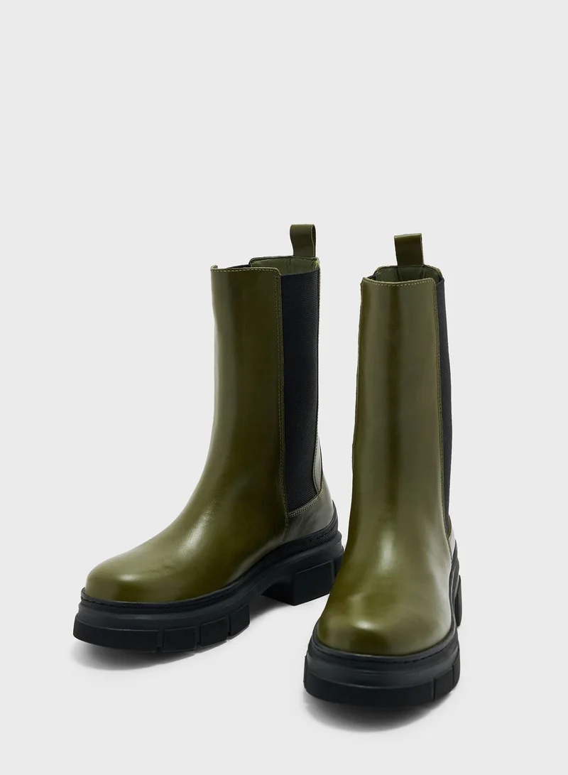 TOMMY HILFIGER Essential Leather Chelsea Ankle Boots