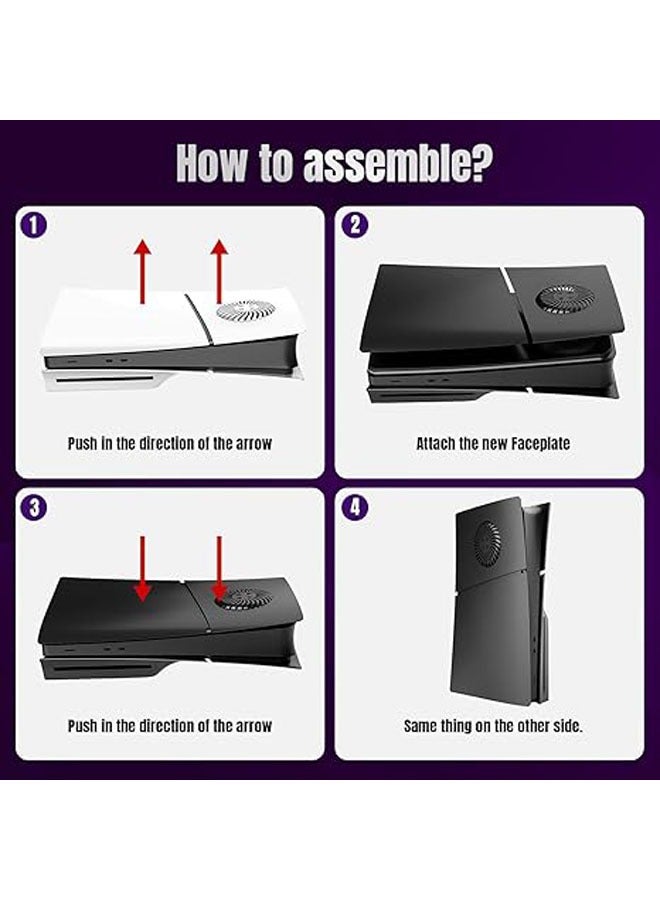 general Slim Disc Edition - Cover with vents for slim PS5 consoles, case panel replacement protection for PlayStation 5 Slim accessories - Image 5