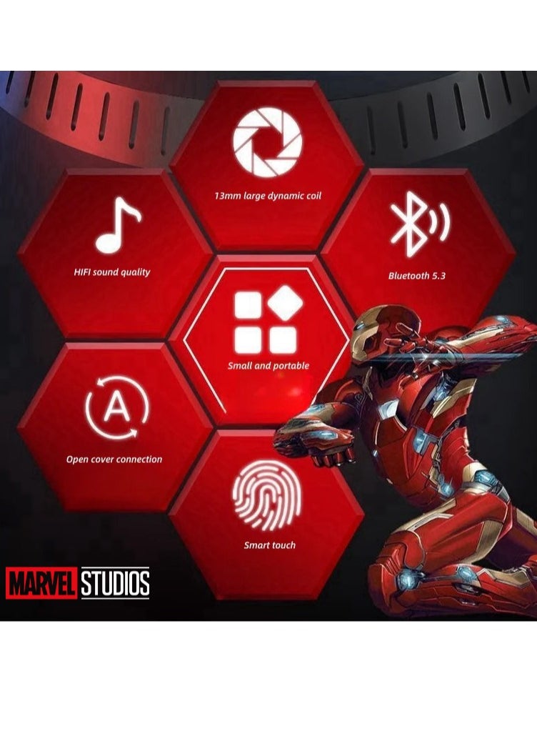 Marvel Studios - Marvel Avengers Black Panther Wakanda Forever illuminated LED HIFI Sound Headset TWS Wireless Bluetooth Earphone Noise Reduction Smart Touch Game Headphone - Image 1