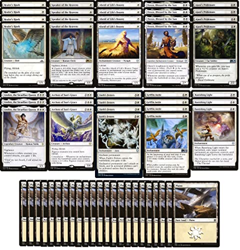 MTG Decks & More Elite Mono White Devotion Lifegain Deck  Very Powerful  Modern Legal  Custom Built  Magic The Gathering  MTG  60 Card - Image 1