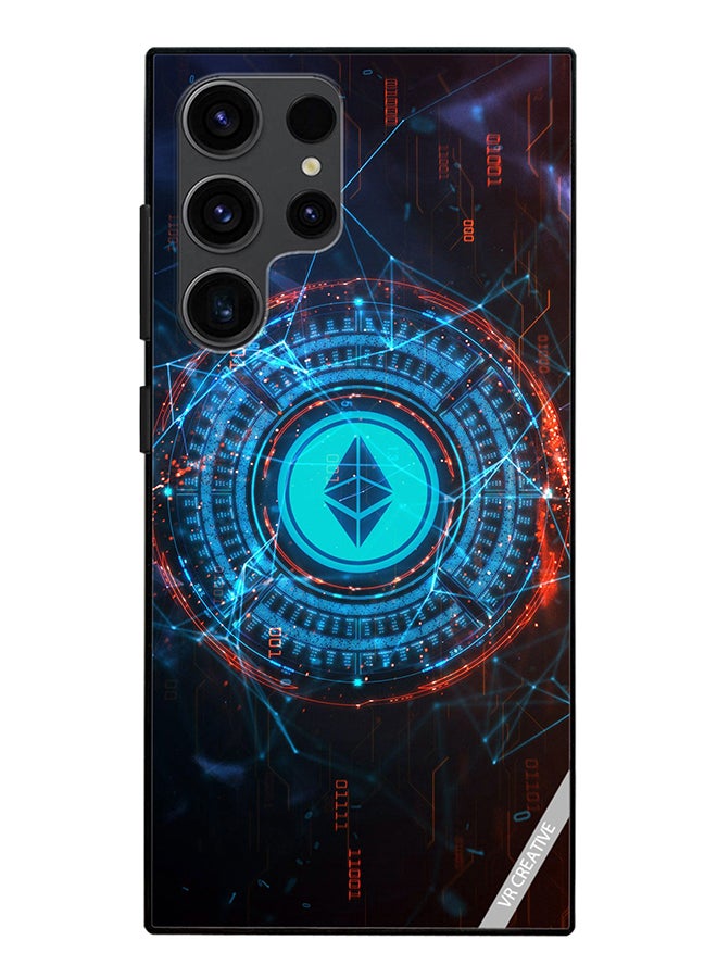 VR CREATIVE Protective Case Cover For Samsung Galaxy S24 Ultra Ethereum Design Multicolour - Image 1