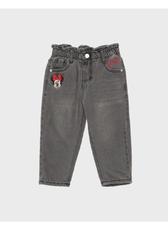 Zara Kids' Stylish Sweet Cute Fleece-lined Cotton Denim Pants - Image 1